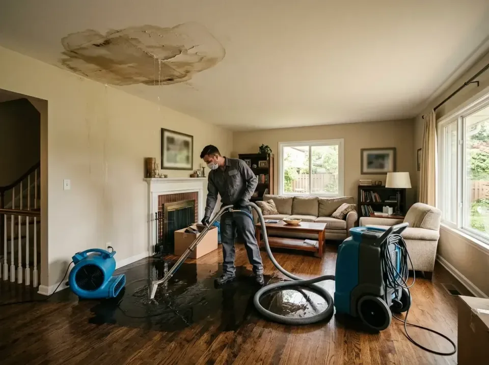 attic-pipe-burst-ceiling-drip-008 — frequently asked questions, Water Damage Restoration & Carpet Care in Sudley, VA